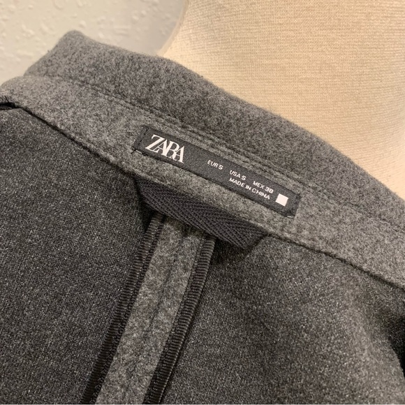 ZARA Gray Trench Coat - Picture 5 of 7